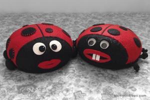 Ladybug Felt Pincushion - Blueraindrops Arts and Crafts