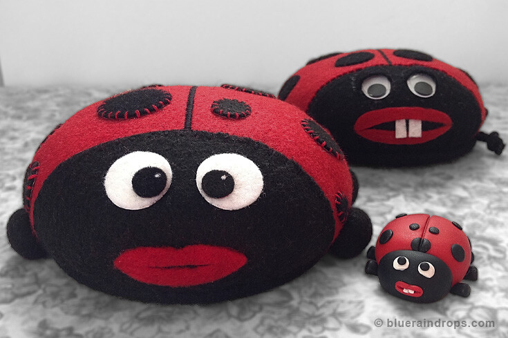 ladybug toy pincushion felt crafts