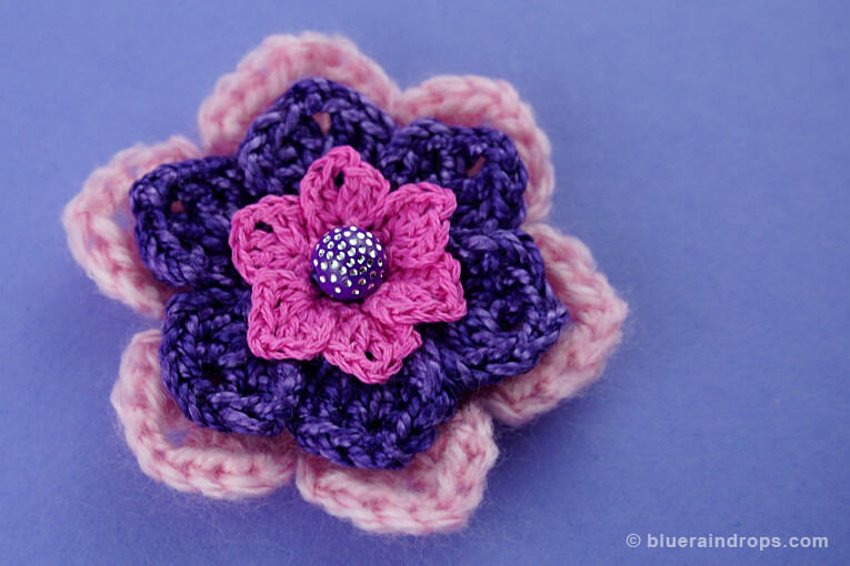 crochet flower Calypso tutorial