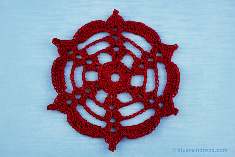 crochet lace spoke circle