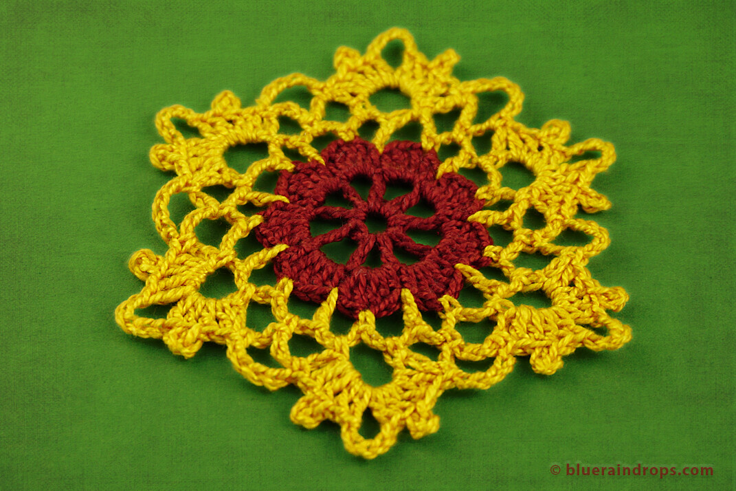 Crochet Lace Flower Hexagon Blueraindrops Arts And Crafts 5772