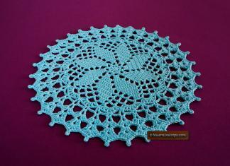 Whimsical Whirlwind Round Doily
