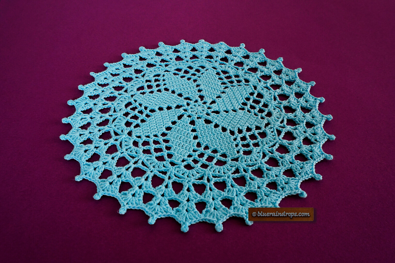 Whimsical Whirlwind Round Doily - Blueraindrops Arts and Crafts